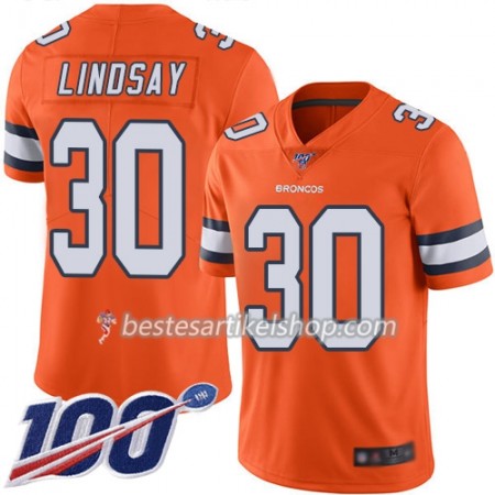 Herren Denver Broncos Trikot Phillip Lindsay 30 Nike Orange 100th